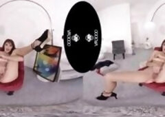 Hot Dominica's Self Love in 3D VR.