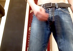 boy is horny after he wet his pants