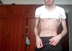 BarebackLatinoz: Solo skinny pumping in boxers