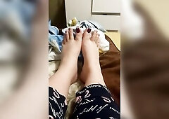 Beautiful nice-looking legs and toes