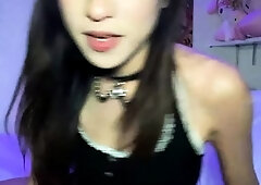Emo teen Becka solo webcam masturbation