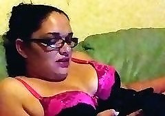 TsMia smoking in lingerie