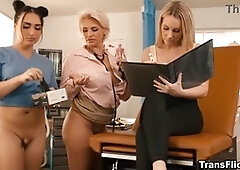 Charli Phoenix's medical exam goes on after wild free use encounter with nurse Ember Fiera