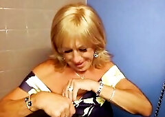 Pauline sucks my rod in the club toilets then later licks lisa's cunt in the ladies room.