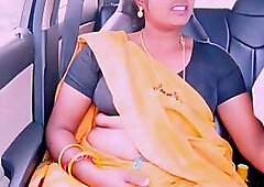 Villege maid car sex Telugu obscene talks.