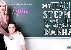 Blonde Milf Lynn Teaches Her Stepson How To Fuck His Stepmom And Make Her Cum