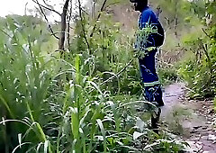 Trabalhador usando meu cu nas trilhas