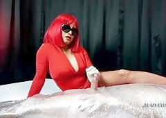 Bound and broken - Mummified edging session with femdom handjob by Mistress Madame Teeze