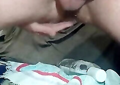 My rose opened completely, I brought my anus with a bottle until I spit with natural lubricant