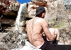 Hiking turned into coarse public sex with a stranger