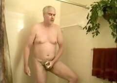 Fag, shower-masturbation, solo-male