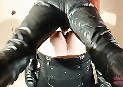 - Red leather fucking