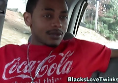 Black hunk gets facial after riding