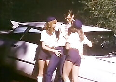 retro, vintage, retro vintage 28403, large butt, brunette hair, oral-job, outdoor