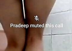 Slutty indian housewife stripping nude taking bath on webcam