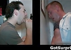 Guy gets tricked into thinking that there is a hot babe behind