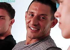 Skinny taboo twink double drilled and jizzed in 3way