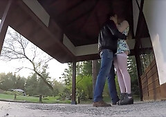 Sweet Dorm Hottie Leant On A Tree & Doggystyled