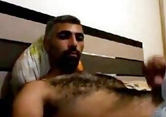Hairy Horny Daddy Strokes His Big Cock
