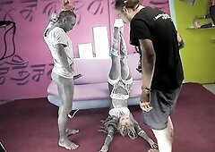 Behind the Scenes with Heavily Tattooed Slender Gal Anuskatzz