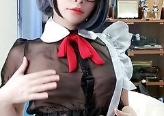 Japanese Teen Caught Nerd Guy Jerking