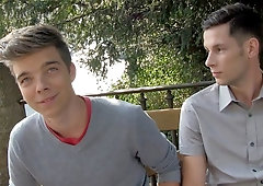 Two twinks ready to submit to the same cock in POV