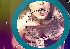 GLORYHOLE SECRETS - Brunette Babe Celestina Blooms Sloppy Gloryhole BJ