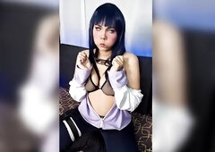 Hinata and Naruko cosplay naruto bare anime