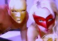 Masked sex, female mask