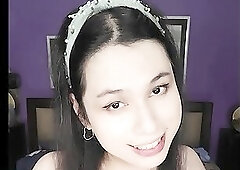 Cute tgirl DaniTheCutie lactates from her small breasts just for you