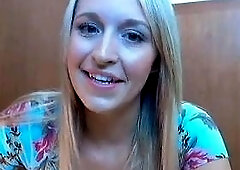 Cute amateur brunette naughty in solo jerking show on camera