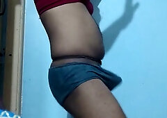 Undressing and masterbating my stepsis ittige colored chudi