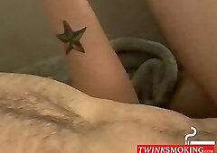 Seductive stud exploring glory holes filling it with cum