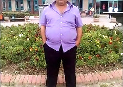 turkish grandpa shows his beautiful cock and balls