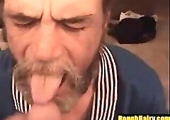 Filthy White Trash Daddies sucking man juice