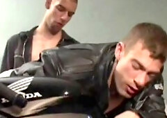 Huge, gay dildo, biker