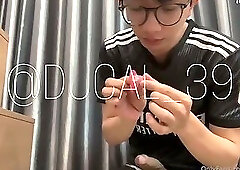 Asian guy jerks off 18 Duccal