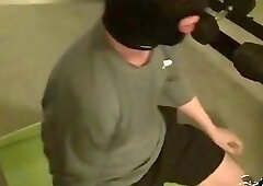 Black shemale Sasha Strokes fucks male trainee at Booty Camp