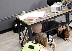 Stuck Under The Teacher's Desk