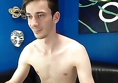 Cute skinny boy jerk off