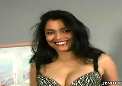 Sexy Brunette Devin Devasquez Stocking Tease Solo striptease, foot fetish and masturbation - Big tits