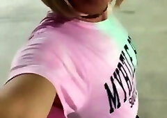 Public Sissy two films Whorish Yoga Cutoffs, Lengthy-ish T-t-shirt