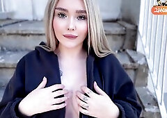 SHOWS OFF BREASTS AND SNATCH ON THE STREET ON THE 1ST DATE! CUM IN THIS WENCH! CREAMPIE! LARGE BOOTY!