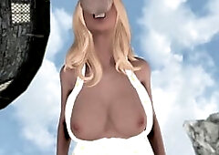 Black girl fucked by white cock in dress