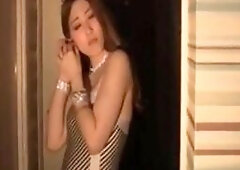 Asian Amateur in Bikini Gives BJ and Masturbates