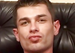 Beefy straight guy performs for the camera