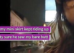 Sissy Haylee's Cum Walking and Flashing Huge Boobs in Public part 1