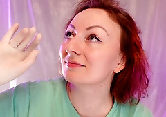 Curvy Arya Grander seduces in tight latex with sensual ASMR whispers