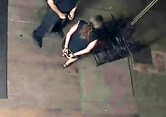 Caged slave whore is ready for any pain BDSM movie