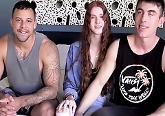 Black and ebony babes get a stiff dick